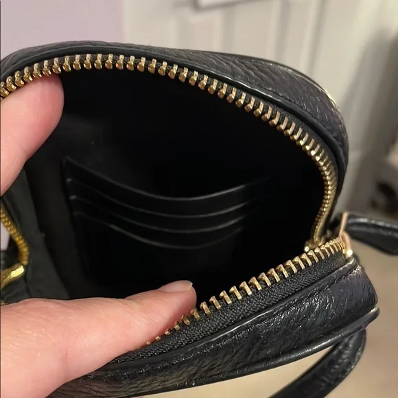 Coach Black Leather Small Handbag with Signature Gold Hardware - Picture 6 of 6